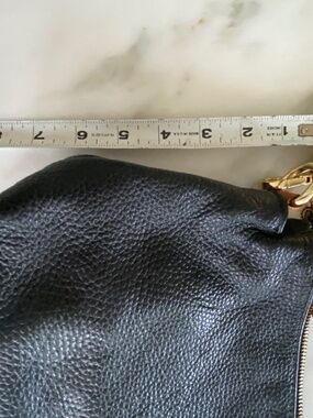 Valentina Black Leather Purse